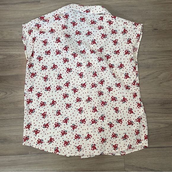 Mango Printed Blouse Size Small - Picture 4 of 5